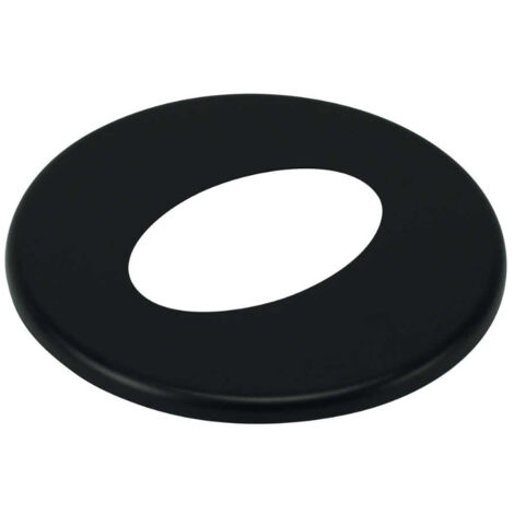 MBM – Rosace de cheminée DN 125 mm – Pour cheminée à pellets – Plafond incliné 45° – Peinture noire résistante
