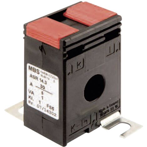 MBS ASR 14.3 40/5A 1VA Kl.3 26091 Courant primaire 40 A Courant secondaire 5 A Diam. de passage du conducteur:14 mm Fix