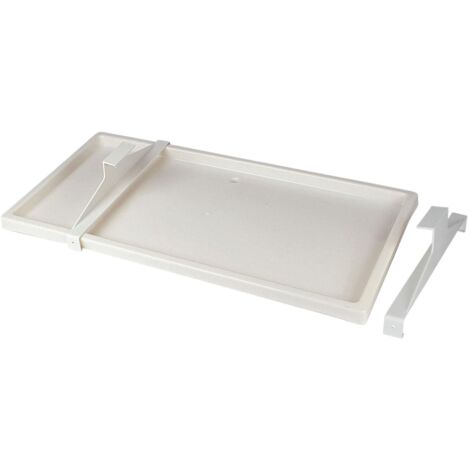 Mc Distribution – Bac à condensat PVC anti-rouille 790mm – Évacuation par gravité – Compatible tous supports – Installation facile avec visserie incluse