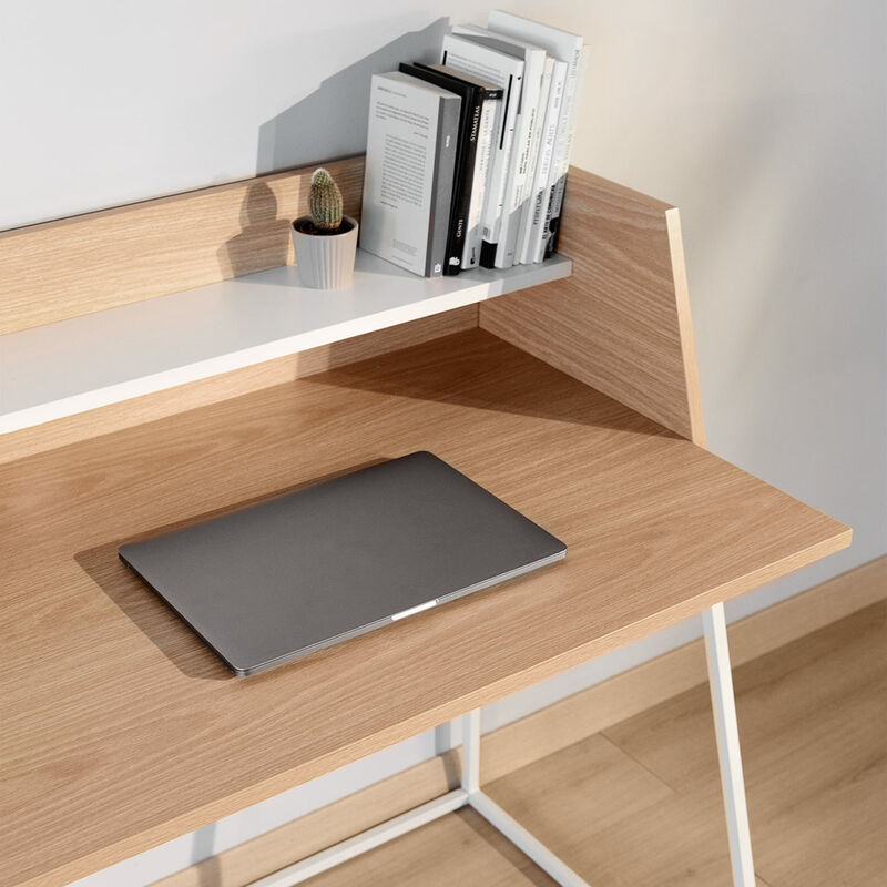 Mc Haus Bureau Office Desk Kala Bois Et Blanc 120x62x89cm Mc Haus Bureau Office Desk