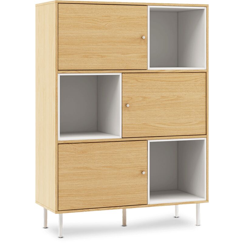 

Mueble aparador con 3 estantes, buffet para salon, comedor o cocina, muebles sala de estar, comoda de madera para dormitorio, armario auxiliar,