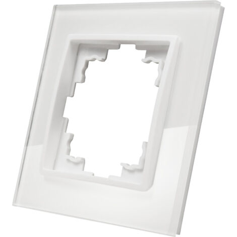 MC POWER FLAIR Cadre en verre 1 prise - Blanc