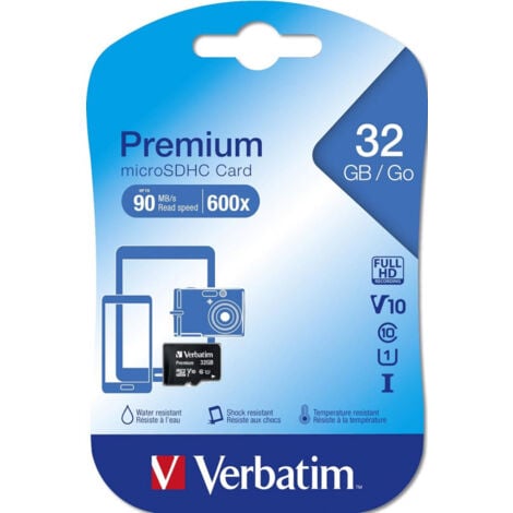 MC SD 032GB Verbatim Micro SDHC Class 10 (44013)