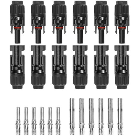 MC4 Photovoltaik-Stecker, Solarpanel-Stecker, wasserdicht, flammhemmendes Kabel, männlicher und weiblicher Stecker