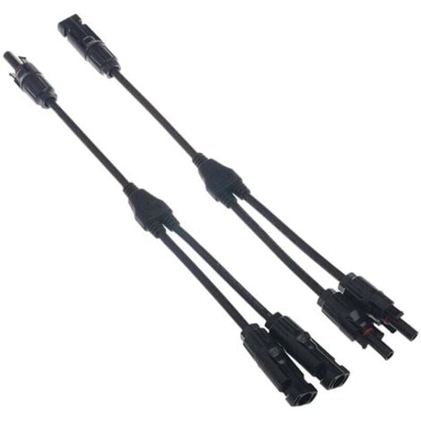CHOYCLIT MC4 Solar Connector Cable, Photovoltaic Panel Connection Cable, Y Shape, IP67 Waterproof, for Solar Panel