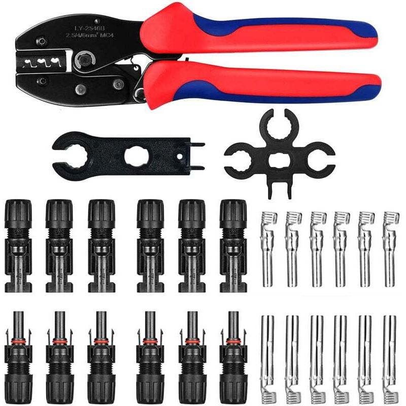 Image of MC4 Solar Crimpzange Solarmodul Crimpzangen-Set 2,5/4/6mm², , 27-teilig