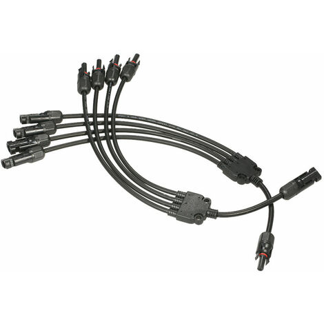 1 paire de connecteurs d'adaptateur MC4 branche Y M / M / F et F / F / M  pour