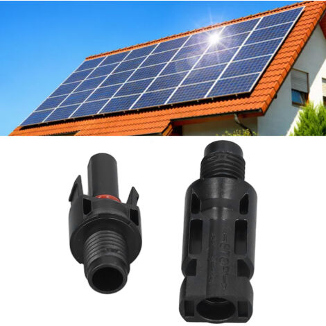 MC4-Steckverbinder für Solarmodule (1000 V) - 5 Sets mit Stecker/Buchse, UV-beständig, PPO-Kupfer (IP68, -40 °C bis +135 °C)