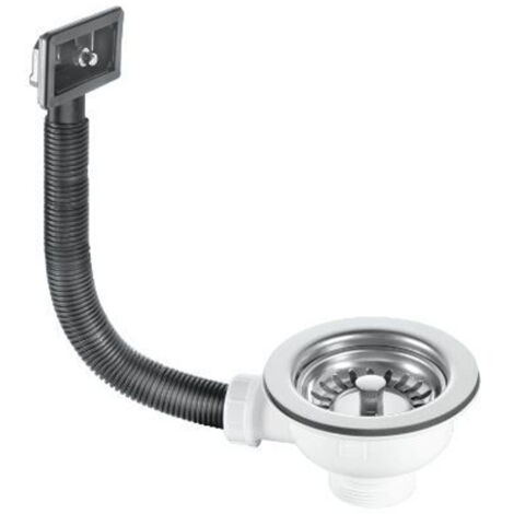 Mcalpine 1.5" Basket Strainer Waste + Rectangular Overflow Grid