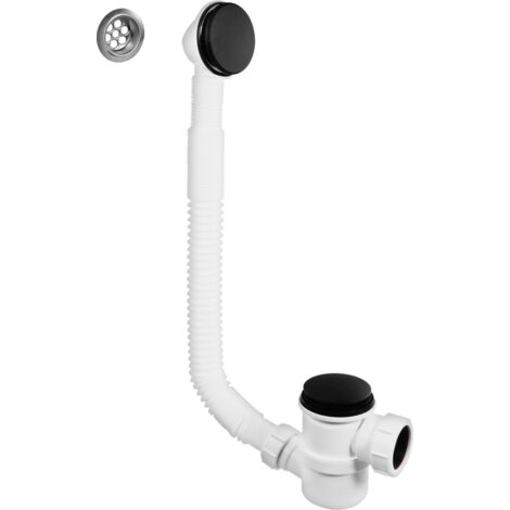 McAlpine 1.5" Top Access Bath Trap with Removable Chrome Plated Clicker Waste Matt Black