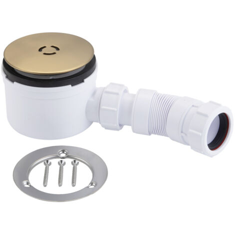 McAlpine 3 Pin Shower Trap& Flex Adaptor - Brushed Brass