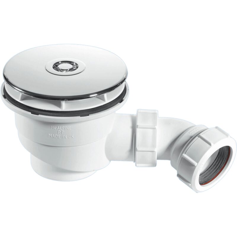 Mcalpine - Chrome on Plastic Waste 110mm Flange and Cover 90 x 50mm 1.5''