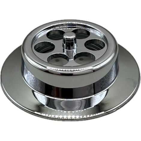 McAlpine BATHGRID-CP Bath Overflow Grid Chrome Plated (70mm Width)
