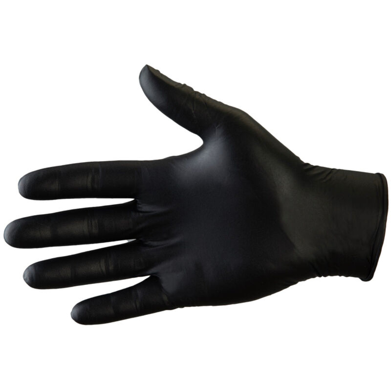 McAlpine Biodegradable Nitrile Powder Free Gloves Medium Box of 100 in Black