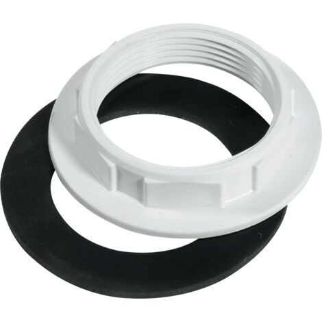 McAlpine BN5 White Plastic Backnut with Rubber Washer 2" BSP