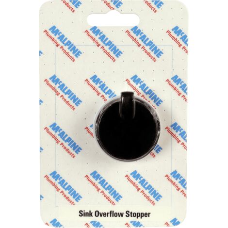 McAlpine CARD-19 Sink Overflow Stopper - O/FSTOP-BL