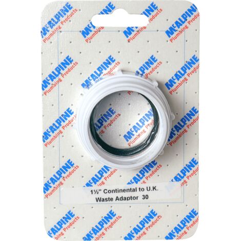 McAlpine CARD-30 1.5" Cont/U.K.Waste Adaptor - T12A-F