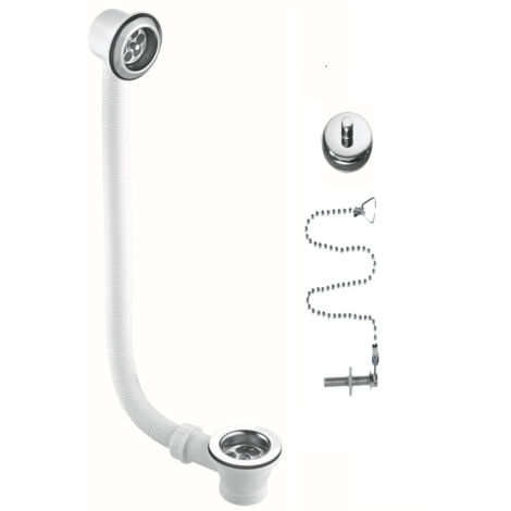 Mcalpine Combi Bath Waste O/Flow - Chrome - Efficient Drainage