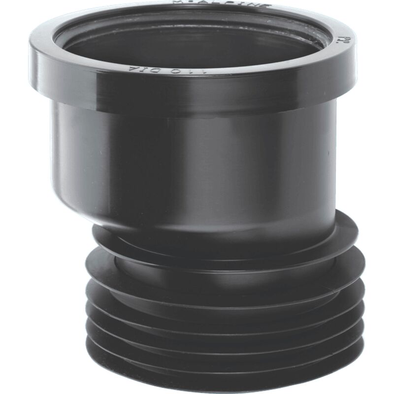 Mcalpine - DC1BL-OS Black 4'/110mm 14mm Offset Drain Connector