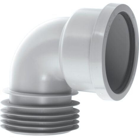 McAlpine DC90-GR Grey 4"/110mm 90 degree Drain Connector with Boss