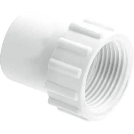 McAlpine R6 0.75" Straight Female Overflow Coupling with fixed nut