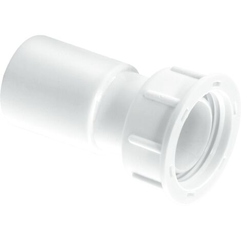 McAlpine R6A 0.75" Straight Female Overflow Coupling with loose nut