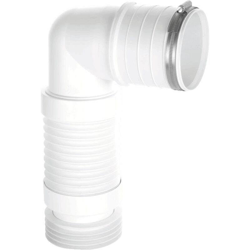 McAlpine Short 90 Degree Bent Back to Wall Flexible WC Connector 4'' WC-CON8F18-Btw