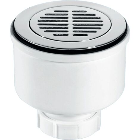 McAlpine ST90CPB-S-V 90mm x 50mm Water Seal Shower Trap with 2" Universal Vertical Outlet with removable 110mm Flange.