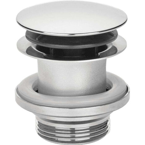 McAlpine Stainless Steel Dome Plastic Basin Waste Chrome Plated 1.25" Spring Loaded Mushroom CWP60-SSP