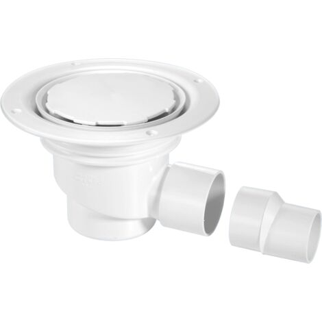 McAlpine TSG1WH-NSC 75mm Water Seal Trapped Gully, Clamp Ring and Cover Plate, 2" Horizontal Outlet and 2" x 1½" Socket Reducer