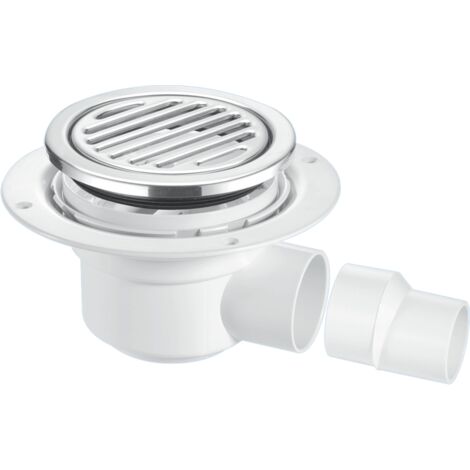 McAlpine TSG50-R125SS 50mm Water Seal Trapped Gully, Tile/Grating with removable Grid, 2" Horizontal Outlet and 2" x 1½" Socket Reducer