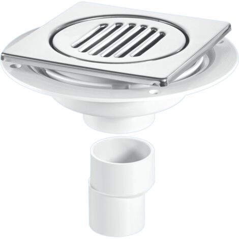 McAlpine USG2-T150SS Untrapped Gully. Tile/Grating with removable Grid, 2" Vertical Outlet and 2" x 1½" Socket Reducer