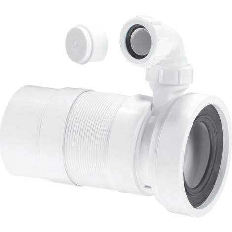 McAlpine WC-F23PV 97-107mm Inlet x 110mm Plain End Outlet Straight Flexible WC Connector