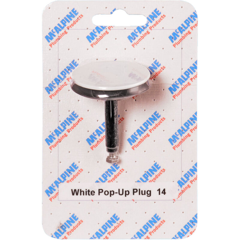 Image of McAlpine White Pop-Up Plug - CARD-14
