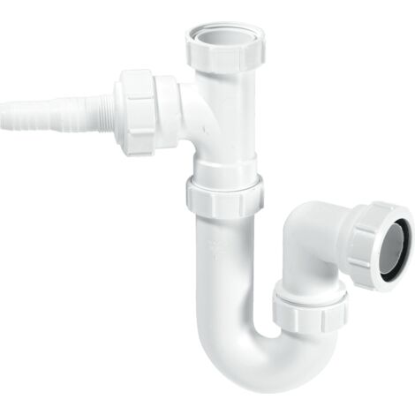 McAlpine WM1 75mm Water Seal Tubular Swivel 'P' Trap with 1½" Multifit Outlet and inlet connection for the discharge from a domestic appliance