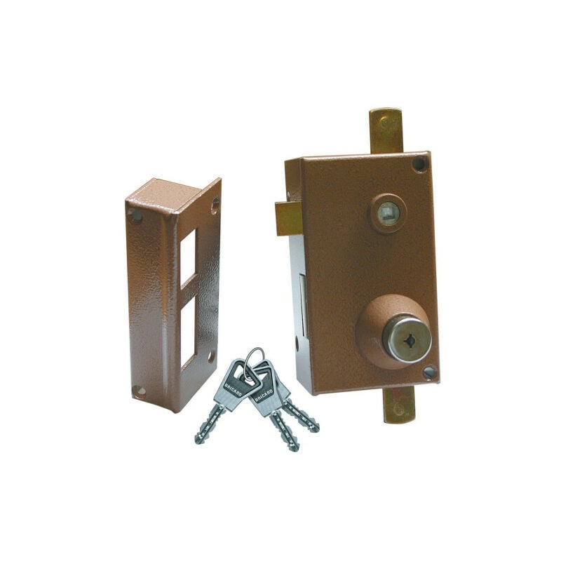 Coffre de serrure 3 points verticale à fouilliot supersurete Marron Gauche Verticale Marron Avec bille
