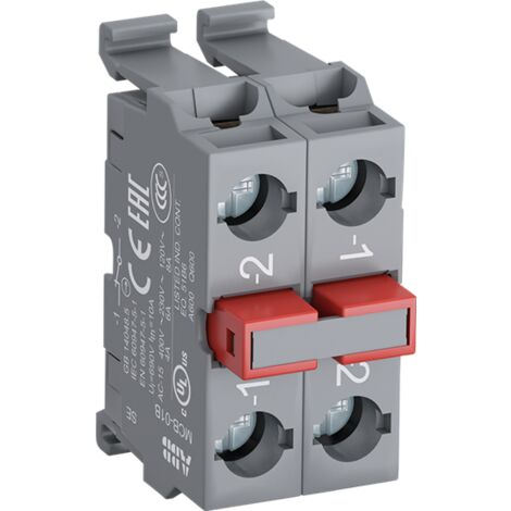 Mcb-02B Bloc Contact Double 2NF montage Fond de Boite 1SFA611610R2020 ABB 840548