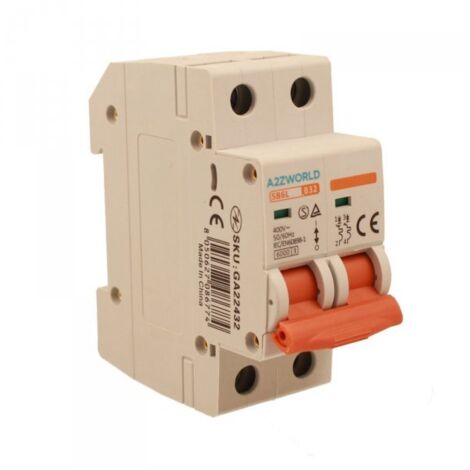 MCB Interruttore Magnetotermico Automatico Curva B 2P 2M 6000A B32A AC 400V IP20 IEC60898-1 SB6L