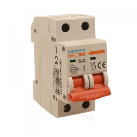 MCB Interruttore Magnetotermico Automatico Curva B 2P 2M 6000A B6A AC 400V IP20 IEC60898-1 SB6L