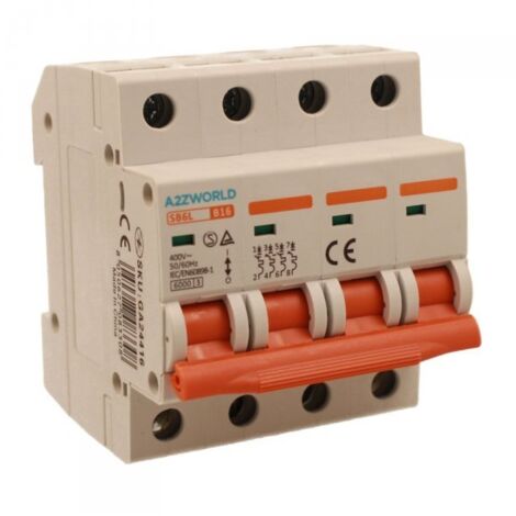 MCB Interruttore Magnetotermico Automatico Curva B 4P 4M 6000A B16A AC 400V IP20 IEC60898-1 SB6L