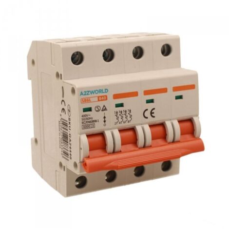 MCB Interruttore Magnetotermico Automatico Curva B 4P 4M 6000A B40A AC 400V IP20 IEC60898-1 SB6L