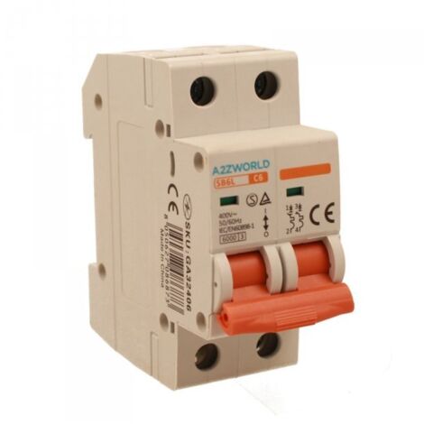MCB Interruttore Magnetotermico Automatico Curva C 2P 2M 6000A C6A AC 400V IP20 IEC60898-1 SB6L