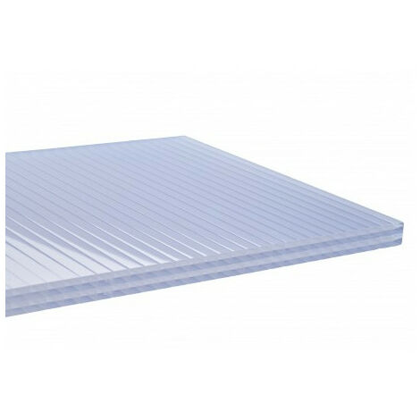Mccover – Plaque polycarbonate alvéolaire 4000 x 980 x 32 mm – Épaisseur 32 mm – Traité UV – Surface couverte 3.92 m² – Pour abris et vérandas
