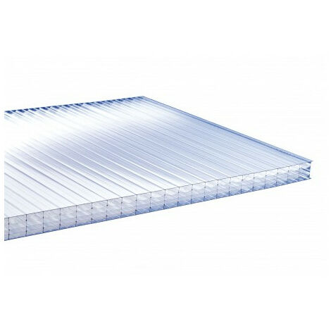 Mccover – Plaque polycarbonate alvéolaire 4000 x 980 x 32 mm – Traitement UV – Pour abris et vérandas – Surface couverte 3.92 m²