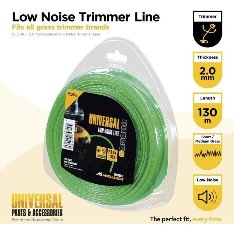 Universal Nlo016 Fil Nylon Rond De Débroussailleuse 2 X 130 M
