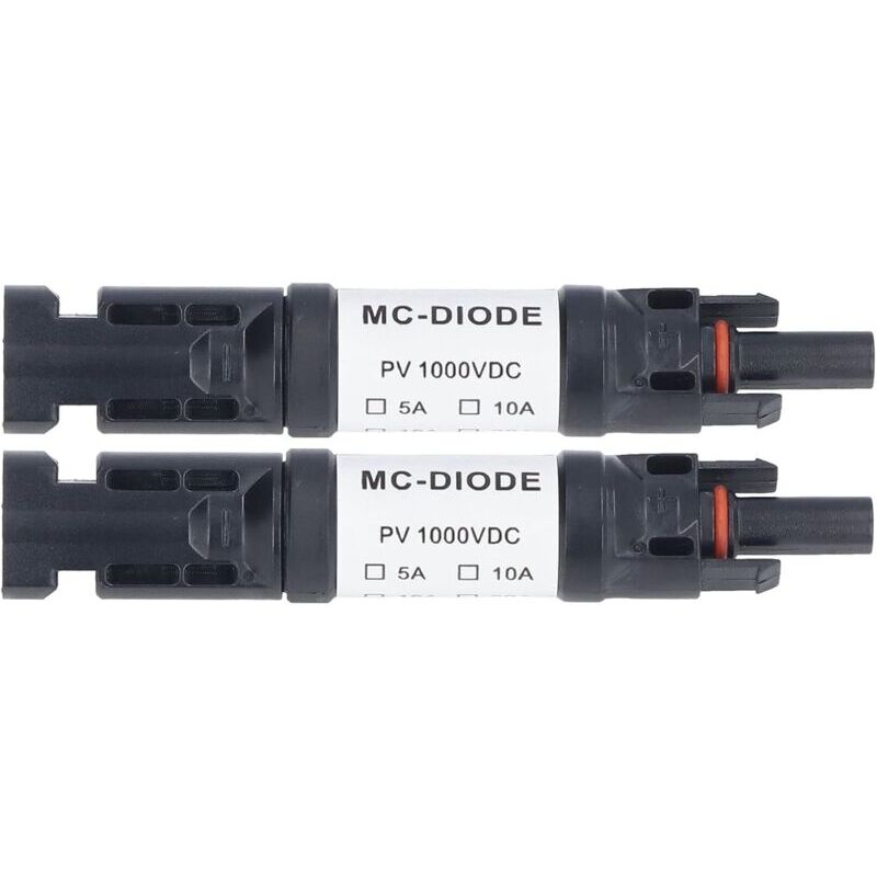 MC‑D Lot de 2 Pièces de Connecteur PV Solaire 1000 V Diode Anti-retour Intégrée IP68 étanche pour Connexion Panneau Solaire(20A),DEBUNS