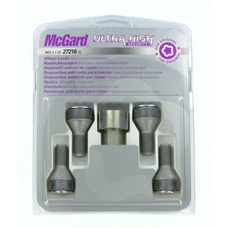 McGard 27216SL Ultra High Security Antifurto per Ruote M12 x 1.25 conico  Lunghezza 24.1 mm SW17
