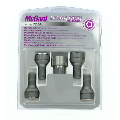 McGard 28018SL Ultra High Security Antifurto per Ruote M14 x 1.5 conico  Lunghezza 26.7 mm SW17