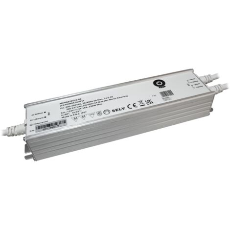 MCHQ320V24-GE : Alimentation LED 24 V/13,3 A 320 W CV, boîtier métallique, PFC, entrée CA UE (180-305 V CA), IP67, n…