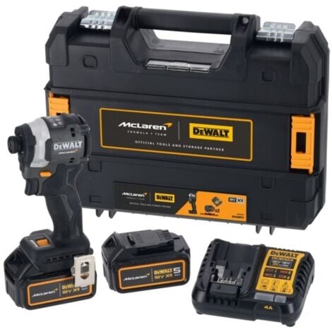DEWALT McLaren Akku Schlagschrauber DCF85MP2T-QW 2 x 5Ah 18V XR + Ladegerät in T STAK-Box